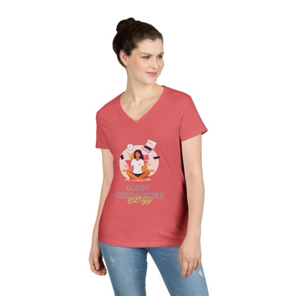 Main character energy Ladies' V-Neck T-Shirt - Image 9