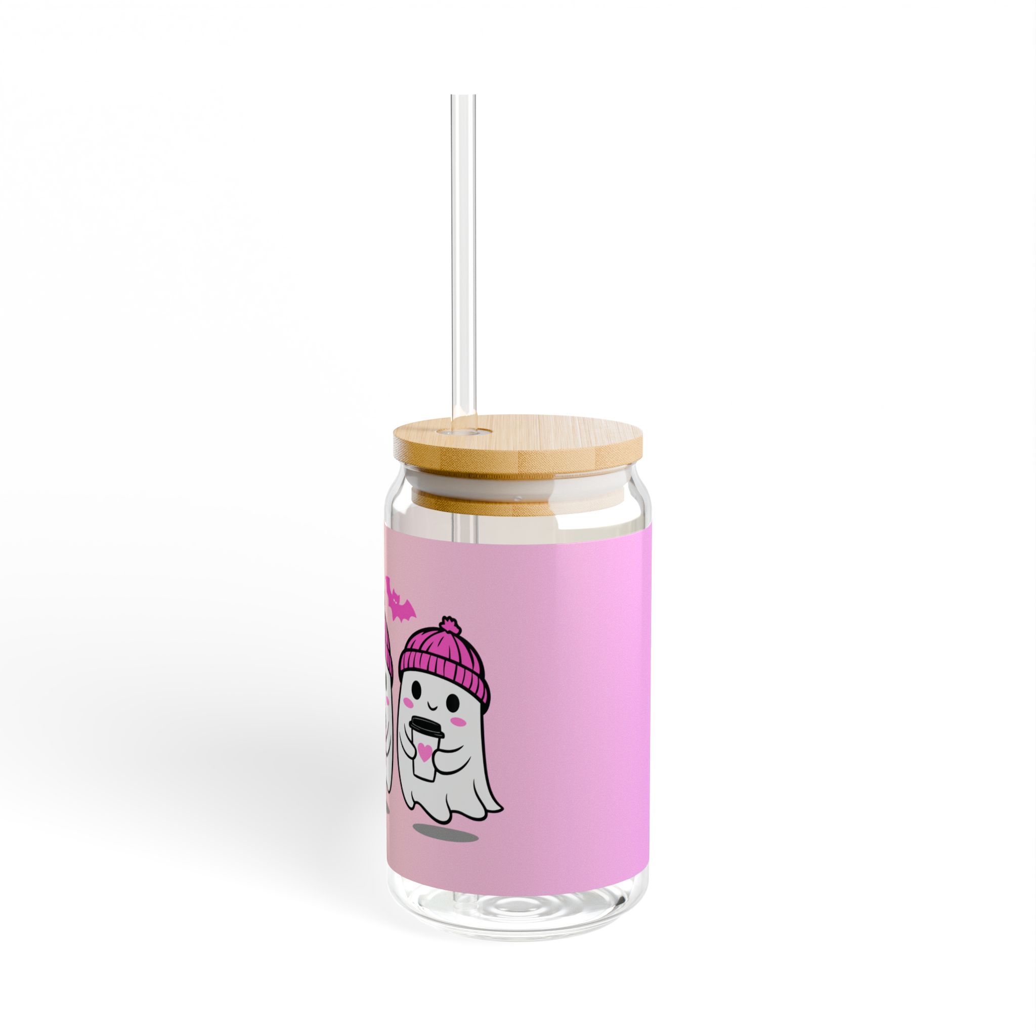 Cute Ghost Sipper Glass, 16oz | Halloween Drinkware, Party Favor, Cute Mug, Gifts for Autumn - Image 4