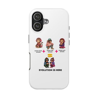 Tough Phone Case — "Evolution Is Here" Funny Monkey GenAlpha Design