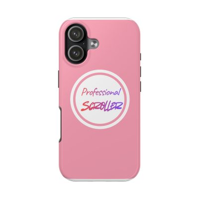 Professional Scroller Tough Phone Case — Pink Retro Script Protective Cover