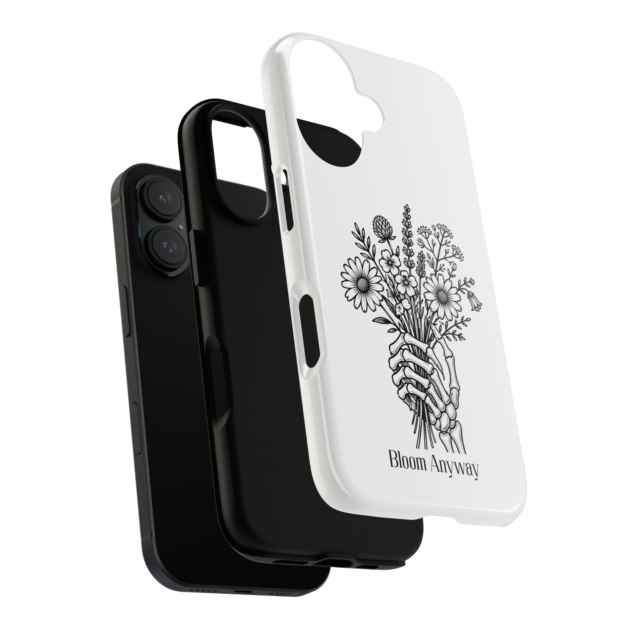 Phone Case — 'Bloom Anyway' Skeleton Hand Floral Protective Cover - Image 80