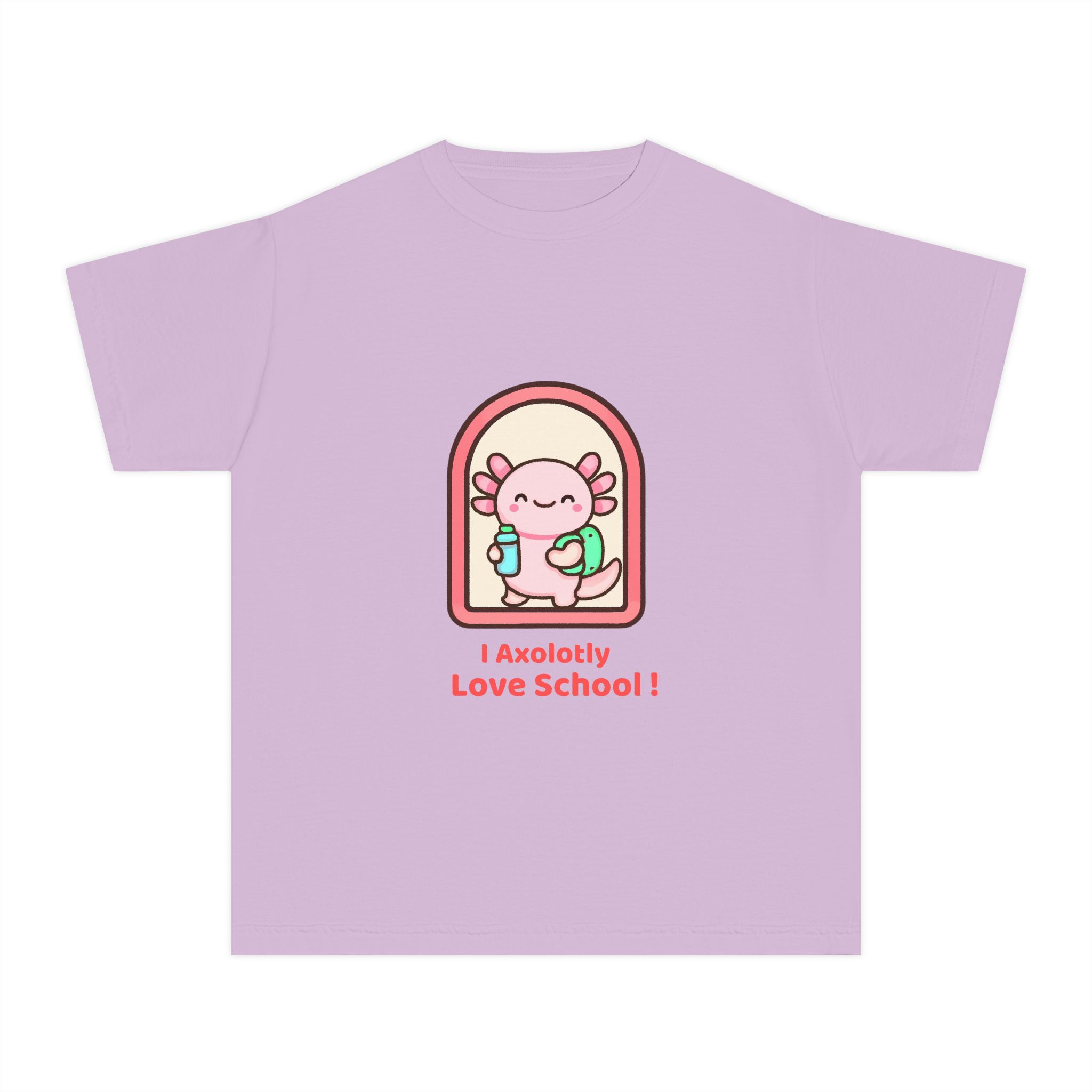 Axolotl Love School Youth Tee — Cute Back-to-School Kids T-Shirt - Image 17