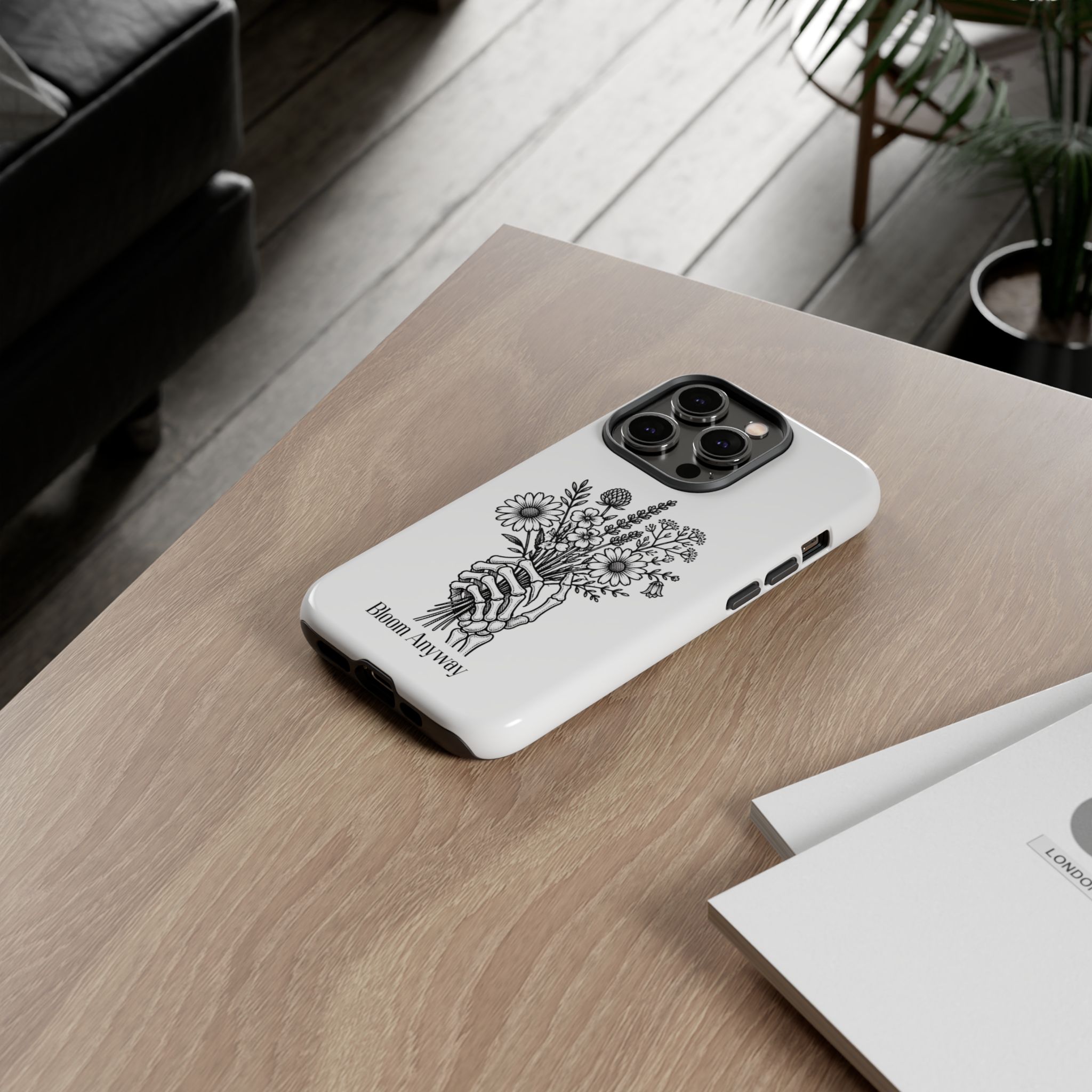 Phone Case — 'Bloom Anyway' Skeleton Hand Floral Protective Cover - Image 39