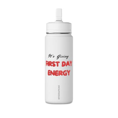 First Day Energy 20oz Mini Water Bottle — Motivational Back-to-School Hydration