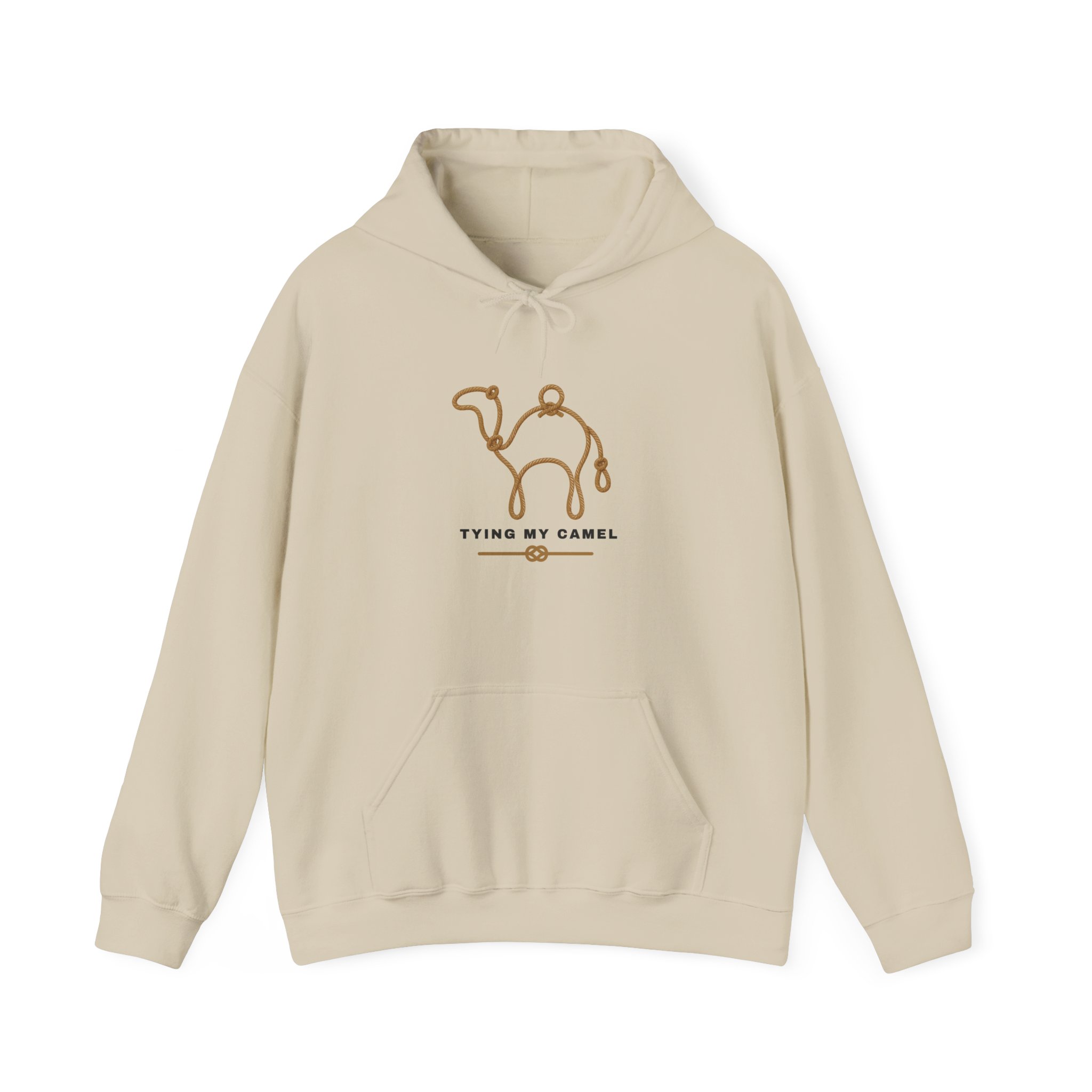 Camel Line Art Hoodie — "Tying My Camel" Minimalist Graphic Sweatshirt - Image 5