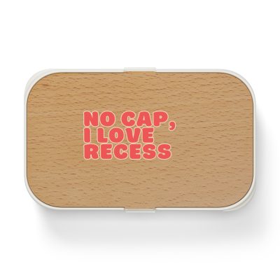 Bento Lunch Box — “No Cap, I Love Recess” Retro Kids Snack Box