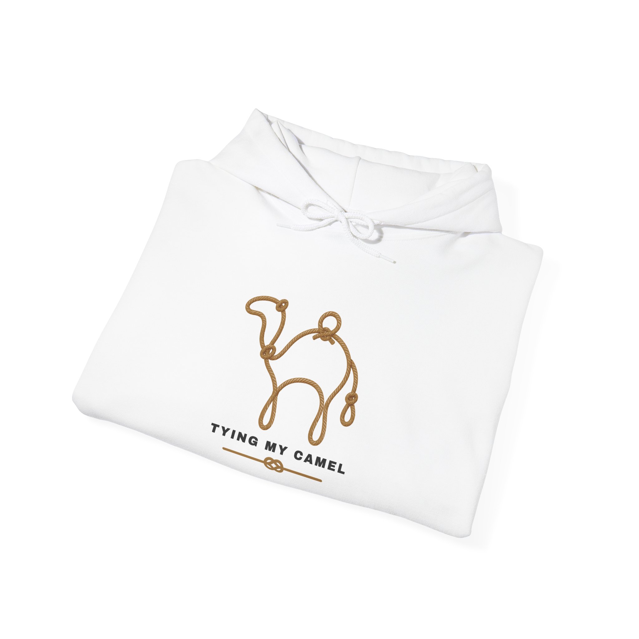 Camel Line Art Hoodie — "Tying My Camel" Minimalist Graphic Sweatshirt - Image 4