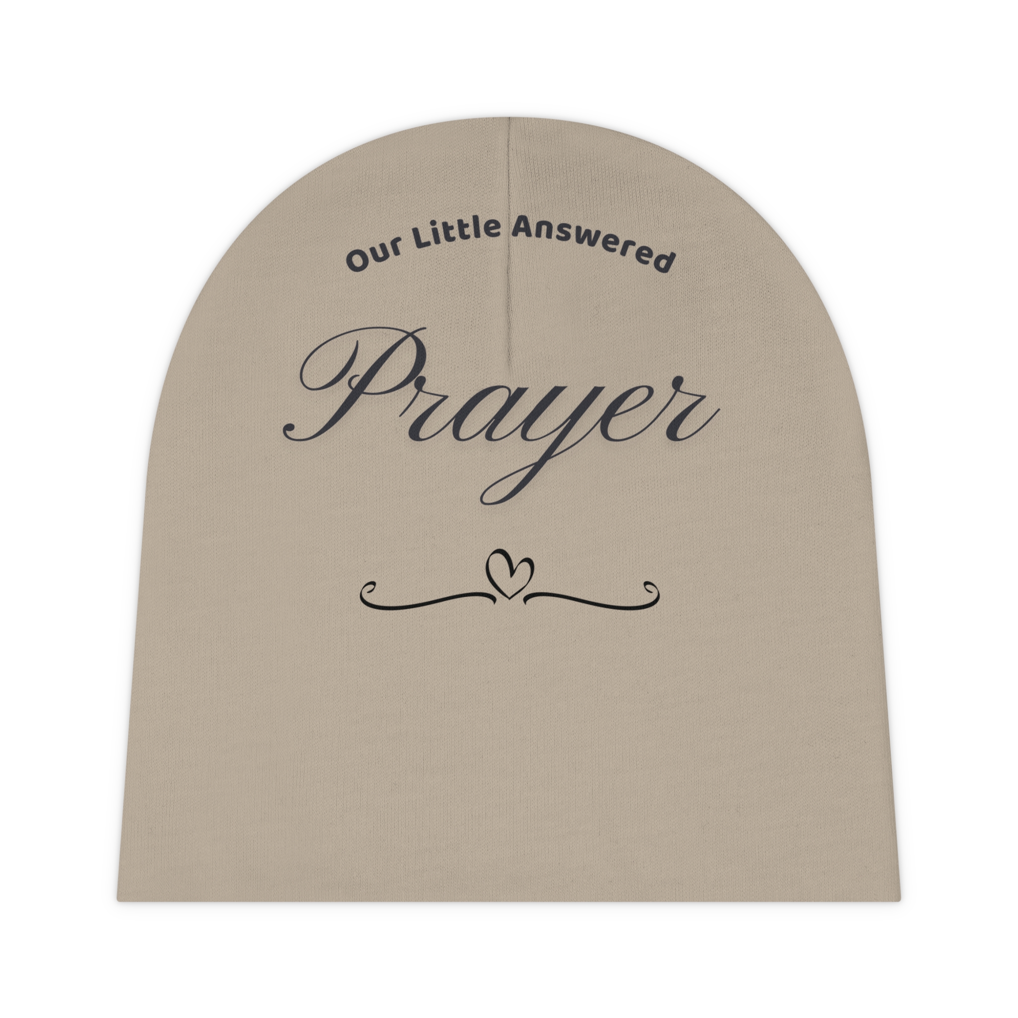 Baby Beanie - "Our Little Answered Prayer" Infant Knit Hat - Image 2