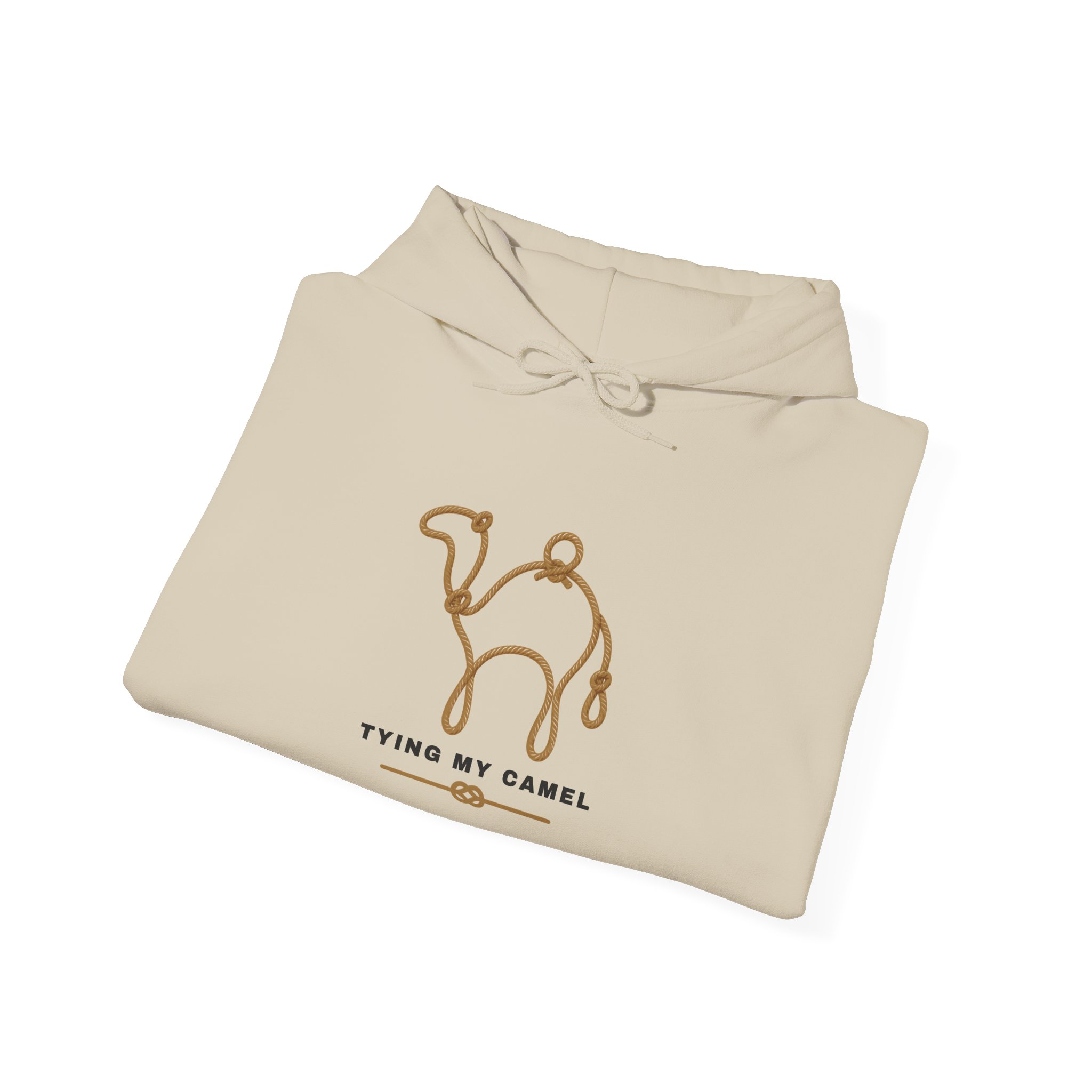 Camel Line Art Hoodie — "Tying My Camel" Minimalist Graphic Sweatshirt - Image 8