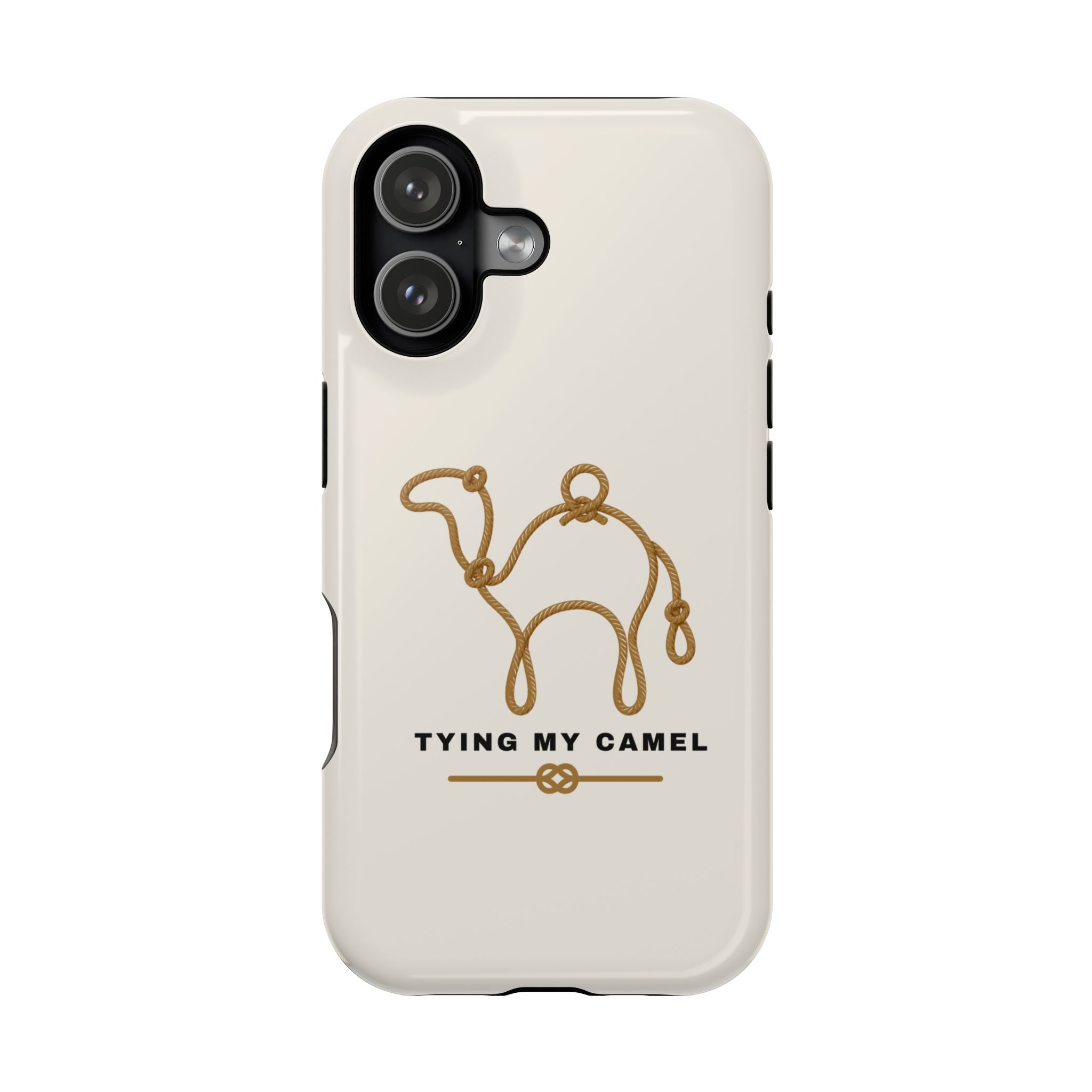 Phone Case — Minimal 'Tying My Camel' Camel Outline Magnetic Impact-Resistant Case