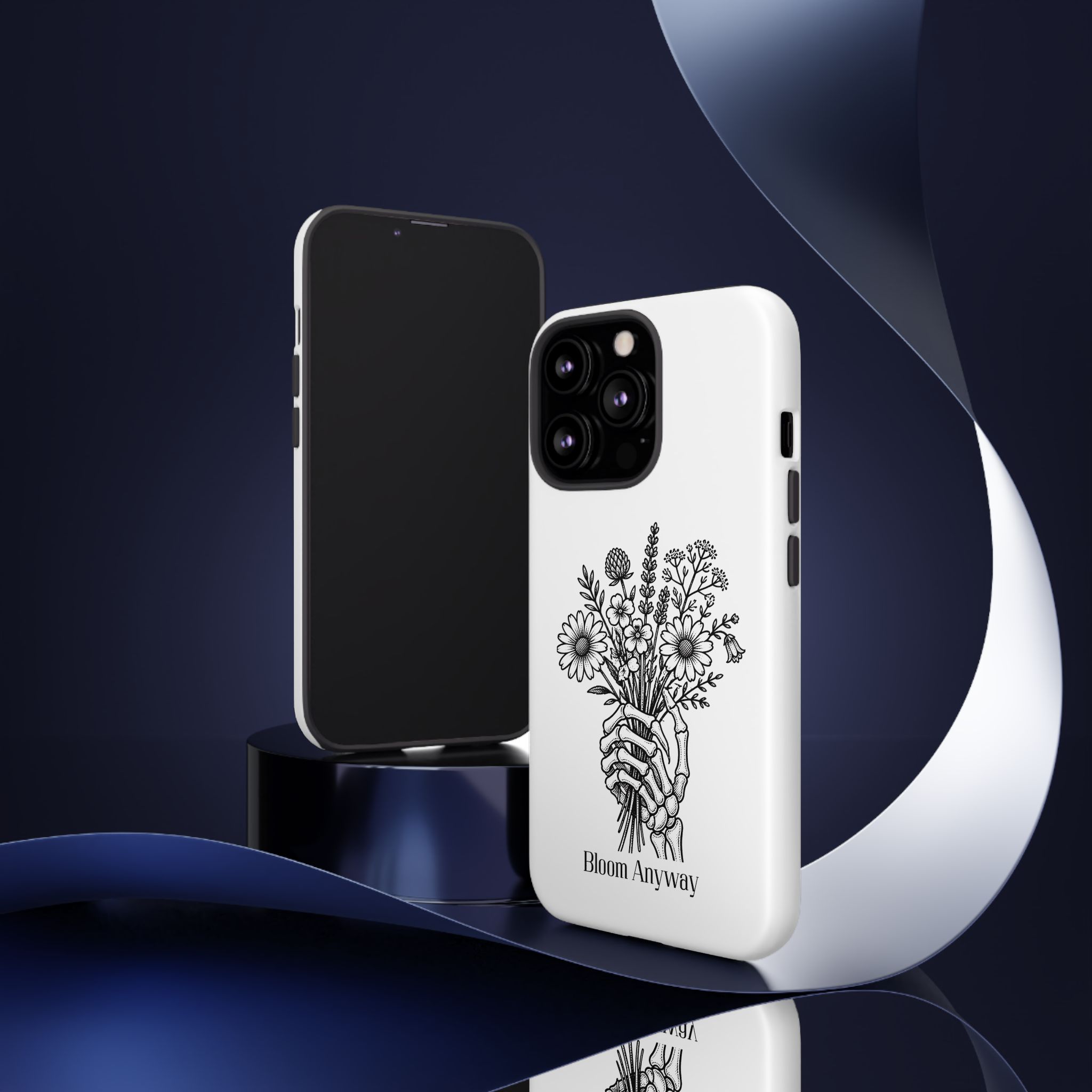 Phone Case — 'Bloom Anyway' Skeleton Hand Floral Protective Cover - Image 23