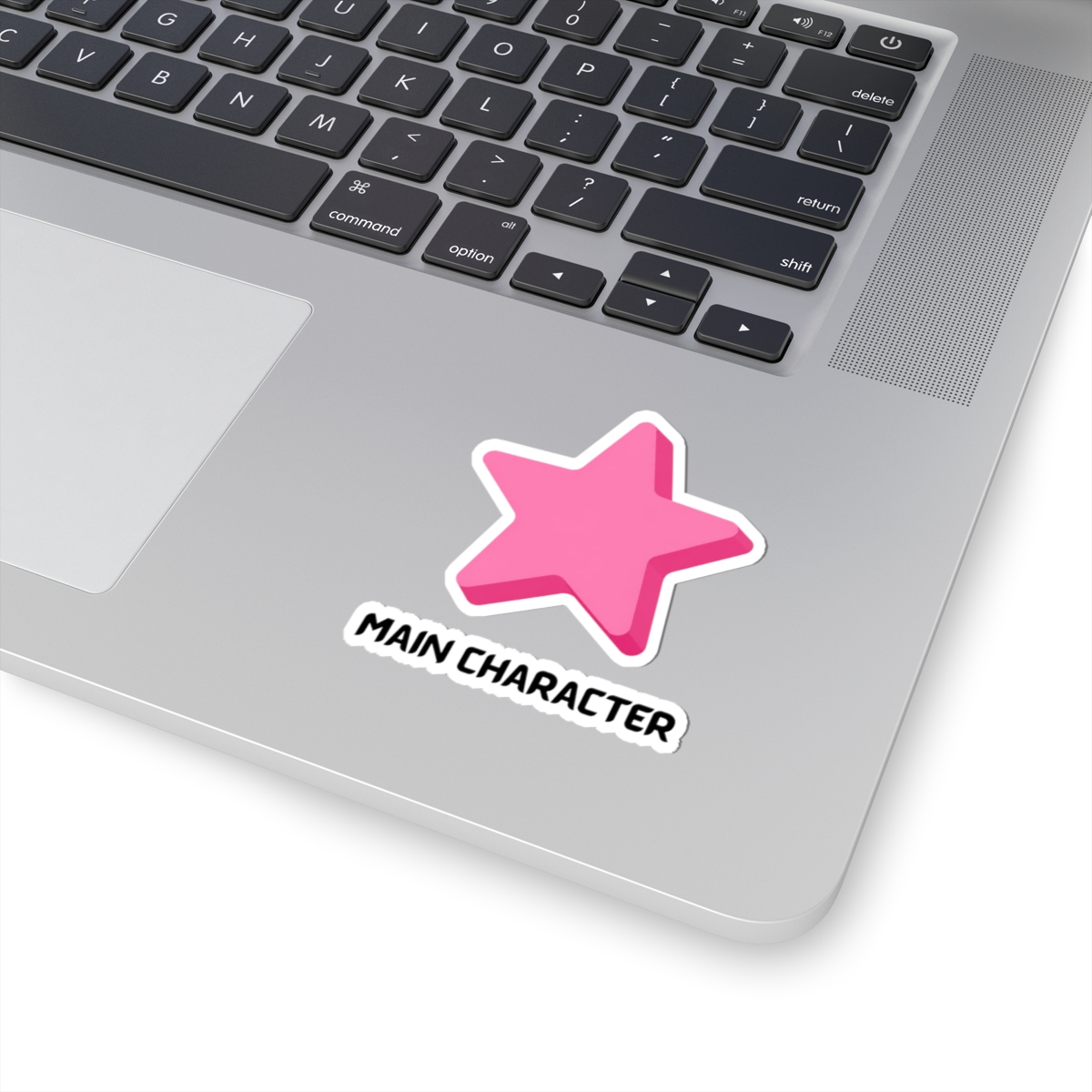 Main Character Pink Star Sticker — Kiss-Cut Vinyl Laptop Decal - Image 2