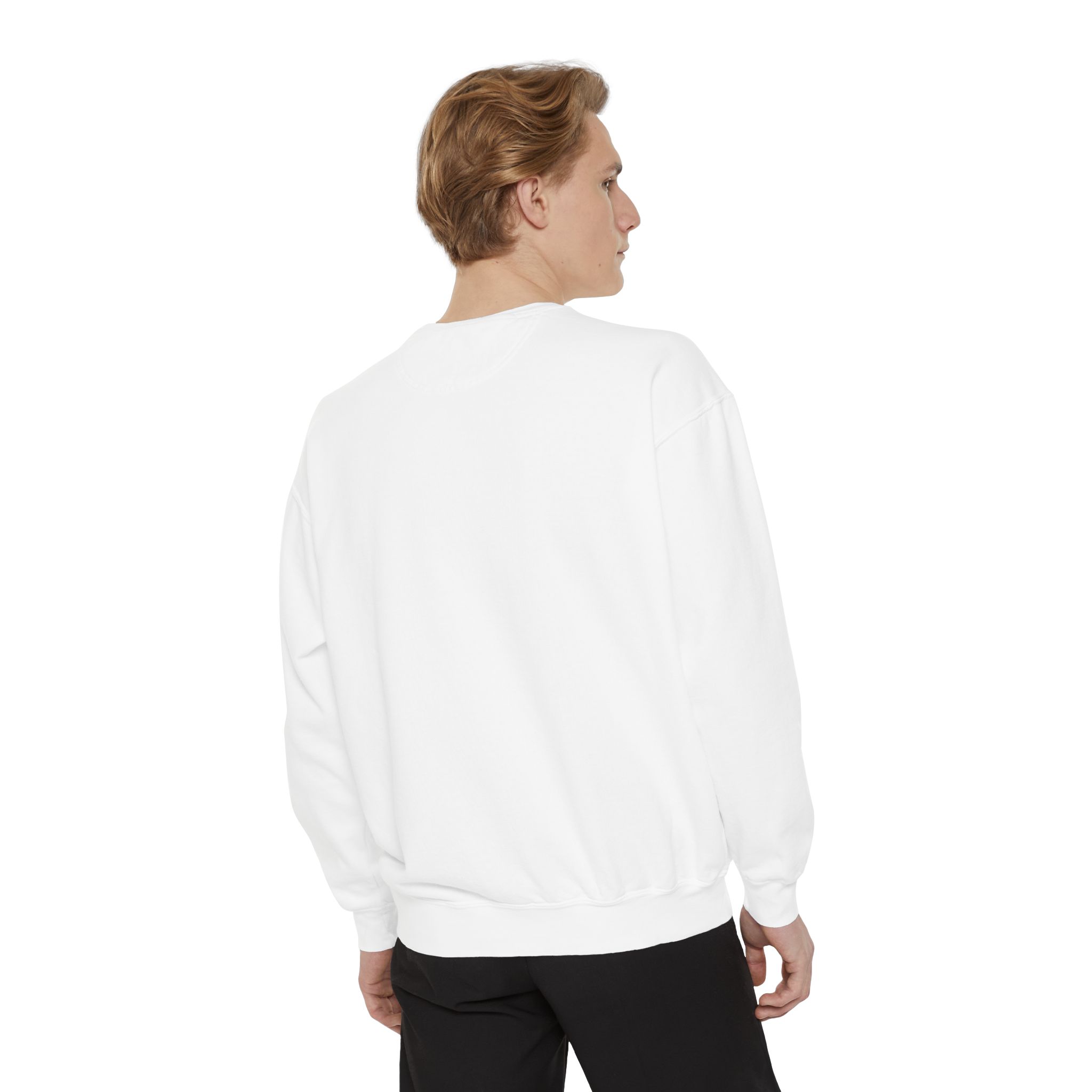 Tying My Camel Sweatshirt — Minimal Camel Outline Graphic Sweatshirt - Image 4