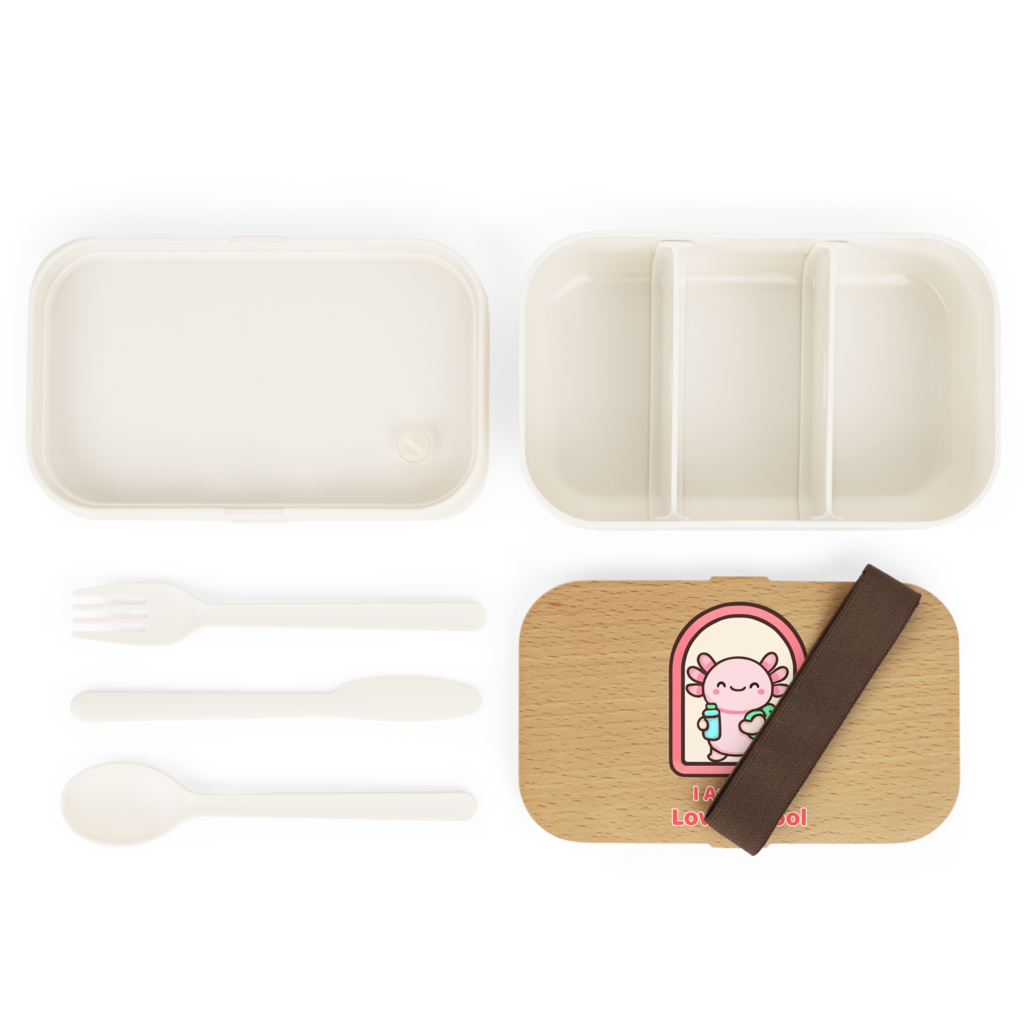 Axolotl School Bento Lunch Box — Cute Kawaii Kids Food Container - Image 3