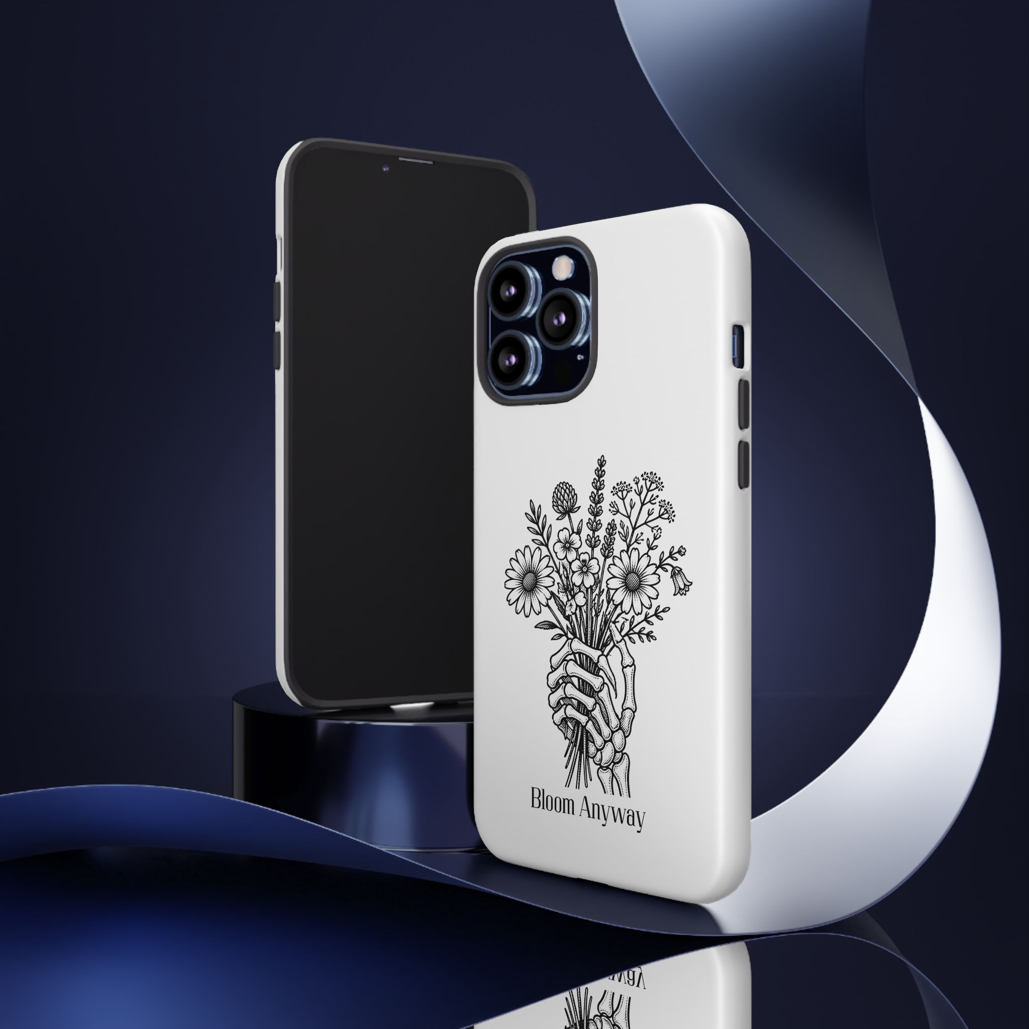 Phone Case — 'Bloom Anyway' Skeleton Hand Floral Protective Cover - Image 27