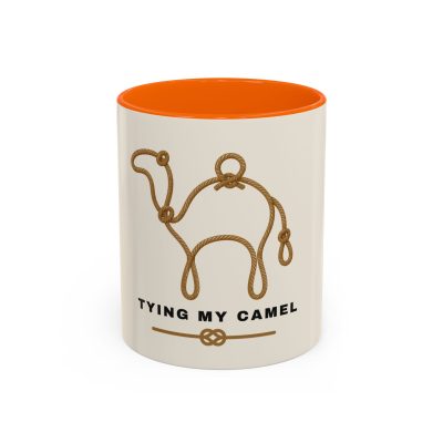 Tying My Camel Accent Coffee Mug – Funny Pun Camel Ceramic Mug (11/15oz)