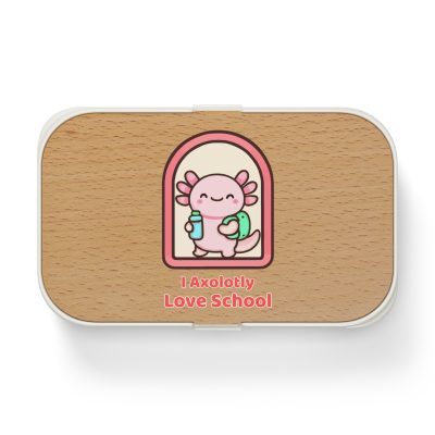 Axolotl School Bento Lunch Box — Cute Kawaii Kids Food Container