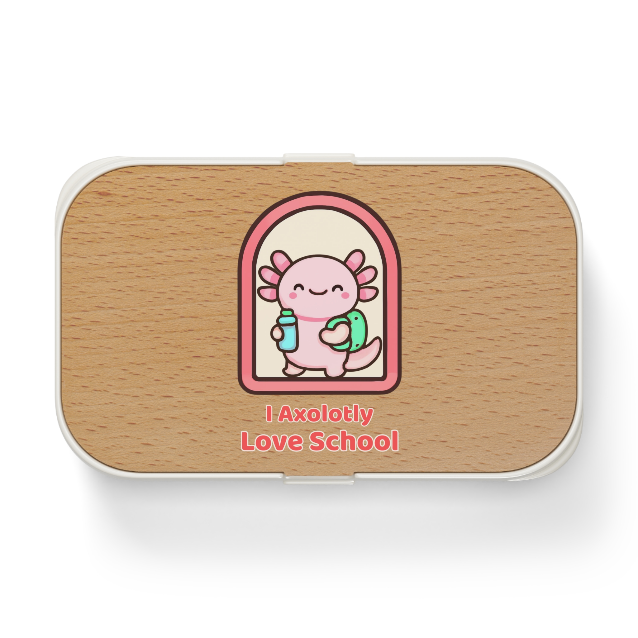 Axolotl School Bento Lunch Box — Cute Kawaii Kids Food Container