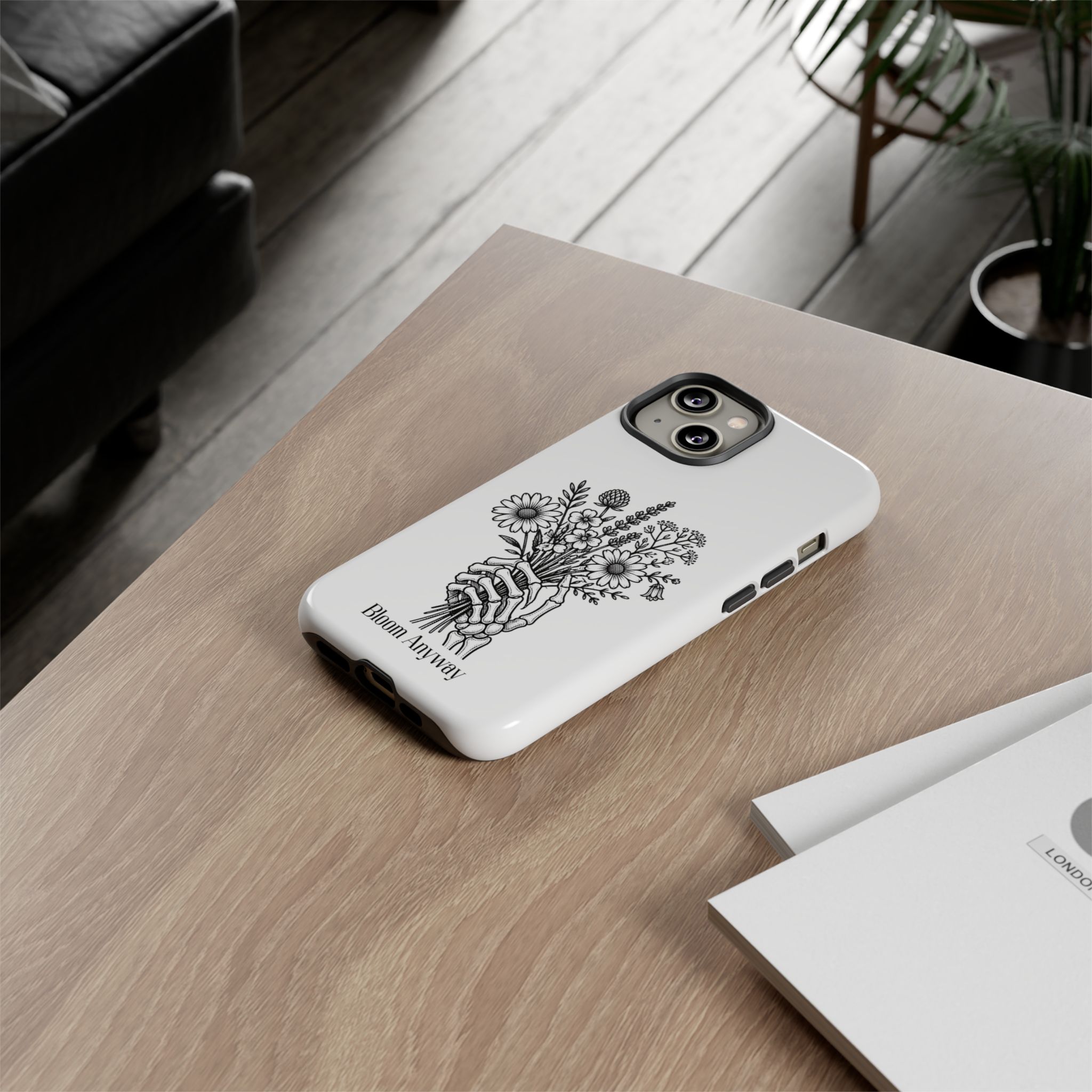 Phone Case — 'Bloom Anyway' Skeleton Hand Floral Protective Cover - Image 31