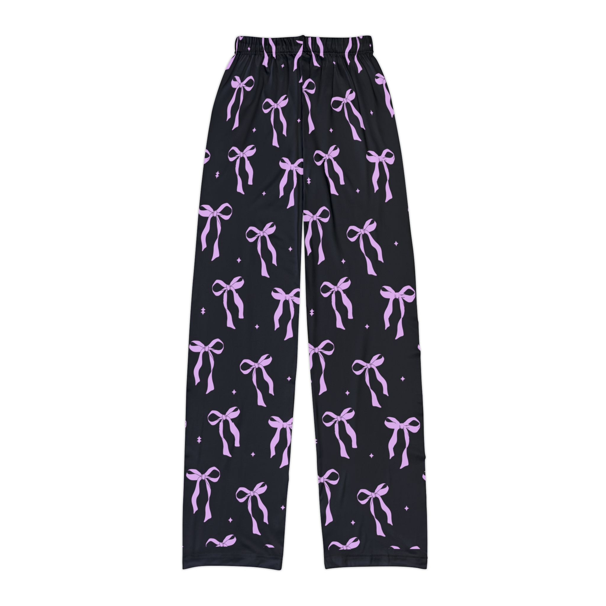 Kids Lounge Pants — Pink Bow All-Over Print Pajama Pants - Image 2