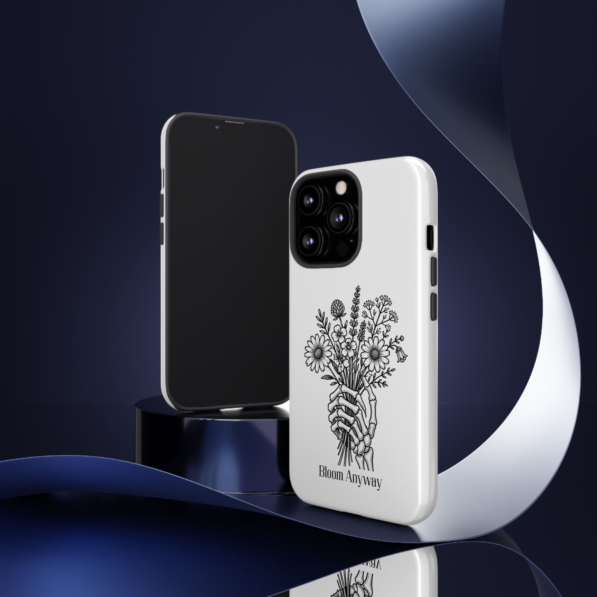 Phone Case — 'Bloom Anyway' Skeleton Hand Floral Protective Cover - Image 21