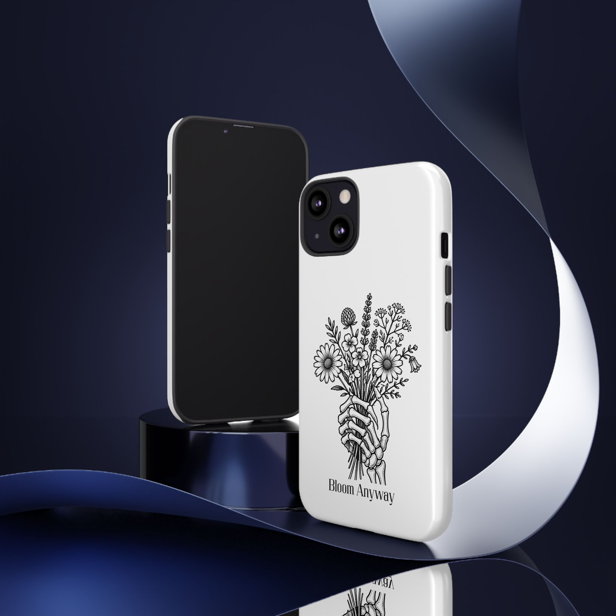 Phone Case — 'Bloom Anyway' Skeleton Hand Floral Protective Cover - Image 17